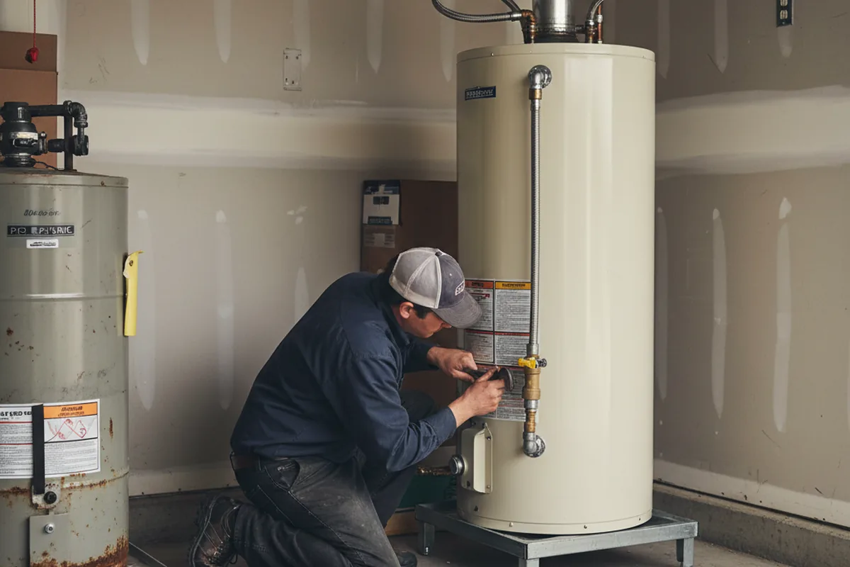 Water heater and shutoff valve replacement in Portland